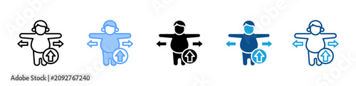 Photos Weight Gain web icon with multiple style collection