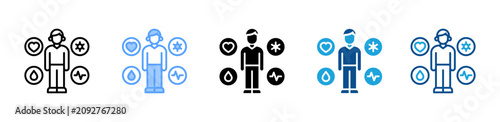 Photos Medical Checkup web icon with multiple style collection