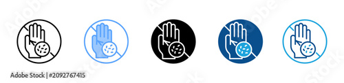 Foto Disease Prevention web icon with multiple style collection