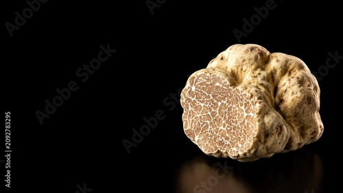 a close up of a white truffle