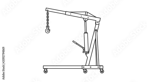 Photos Industrial Mobile Jib Crane with Hook and Chain for Heavy Duty Lifting Operation