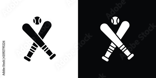 фотографія Baseball icon vector logos set
