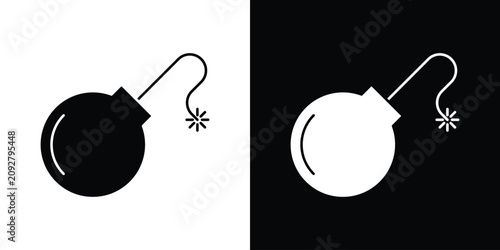 Obraz na plátně Bomb icon vector logos set