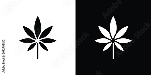 Foto Cannabis icon vector logos set