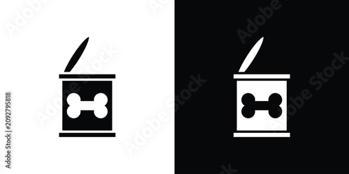 Canned food icon vector logos set