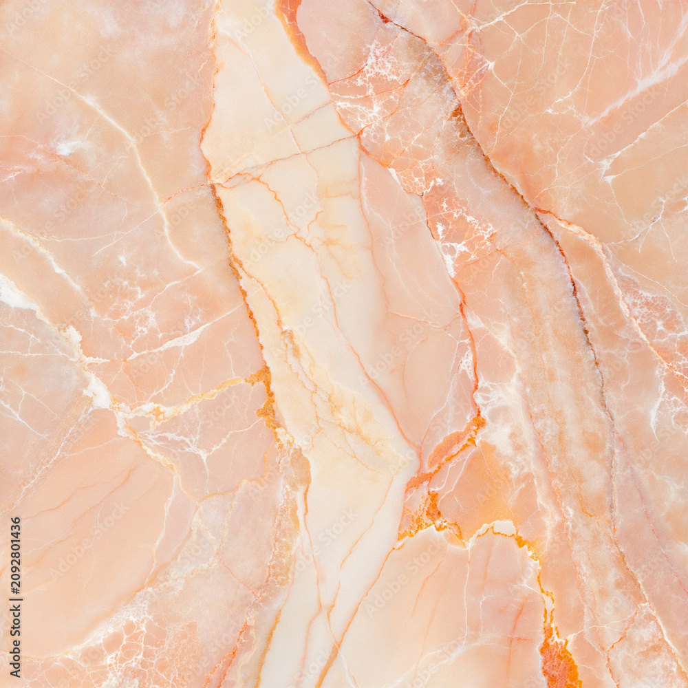Fototapeta premium Premium Peach Marble Texture Background with Elegant White Veins and Soft Orange Onyx Patterns Ideal for Luxury Interior Design Wallpaper Abstract Stone Surface and Commercial Backdrop