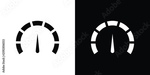 Bild auf Leinwand Tachometer icon simple logo set
