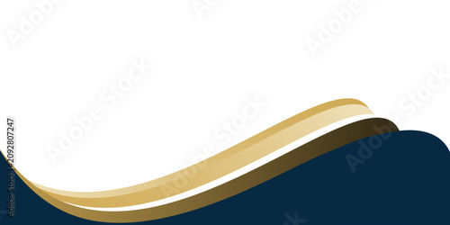 Fotografie Modern dark blue and golden curve abstract background vector