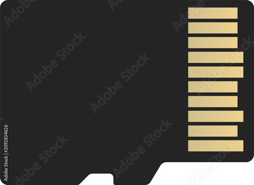 Fotografija Microsd memory card isolated on transparent background