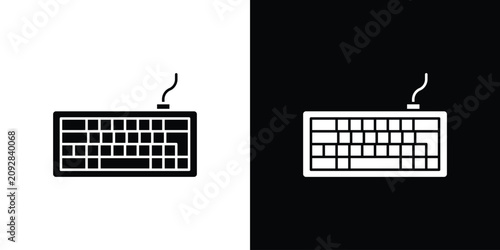 Konstfotografi Keyboard icon line art pictogram bundle. EPS10