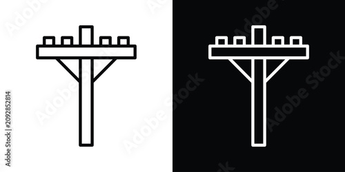 Cuadro en lienzo Utility pole icon