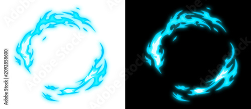 Konstfotografi Anime Style Fire Effect Vector_02