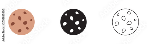 Quadro su tela Cookie icon set