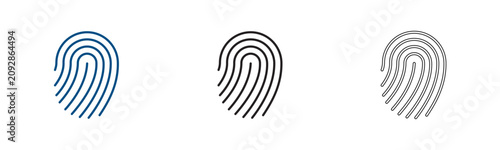 Fingerprint scan icon set. Biometric security identification. personal unique identity concepts. digital forensics security icons. touch access indicators.
