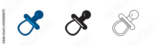 Fotografie Baby pacifier icon set