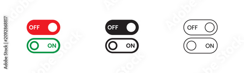 Photos Toggle switch icon set