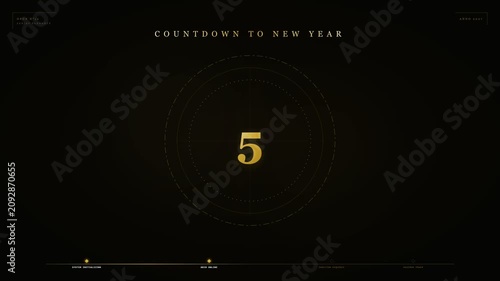 Luxury Premium Gold New Year Countdown 4K