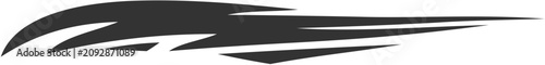 Abstract Dynamic Swoosh Vector Graphic for Automotive Racing Car Vinyl Decals and Tribal Sports Design