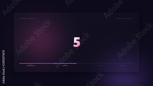 Organic Liquid Fluid Gradient New Year Countdown 4K