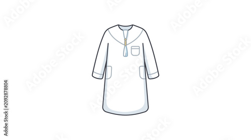 Fotografie Traditional white Middle Eastern kandura robe for men representing cultural heri