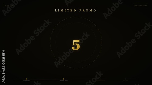 Premium Gold Matte Black Flash Sale Countdown 4K