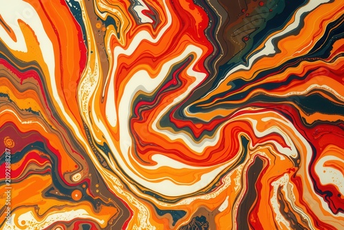 Vibrant abstract background with flowing orange and red patterns