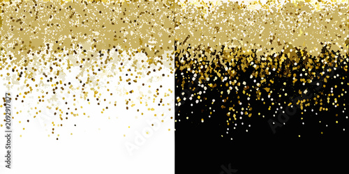 фотографія Gold glitter pattern with white and black backgrounds