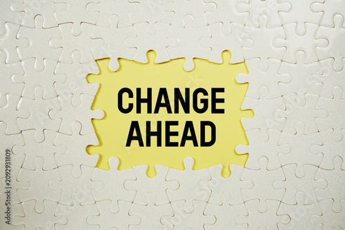 Jigsaw puzzle with a missing piece with 