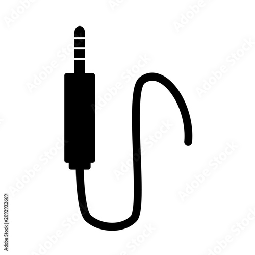 Fotografía Analog Audio Jack Cable Connector Icon Vector