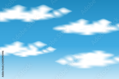 Canvastavla Blue Sky with White Clouds