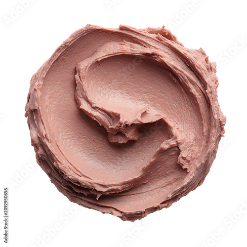 Swirling Pink Creamy Texture, Beauty Product, Studio Setting, Close-Up View, Modern Aesthetic