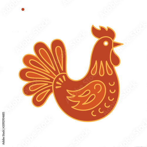 Stylized Rooster Illustration