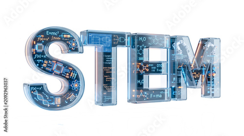 Innovative STEM Typographic Design for Educational Technology