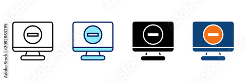 Bild auf Leinwand Access Denied Multistyle Icon Set