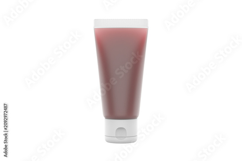 Cosmetic Tube Mockup Isolated On White Background. 3d illustration