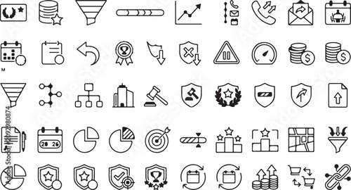 Minimal stroke icon collection