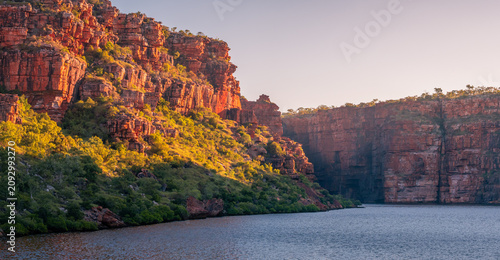 River with Canyon Walls Panorama