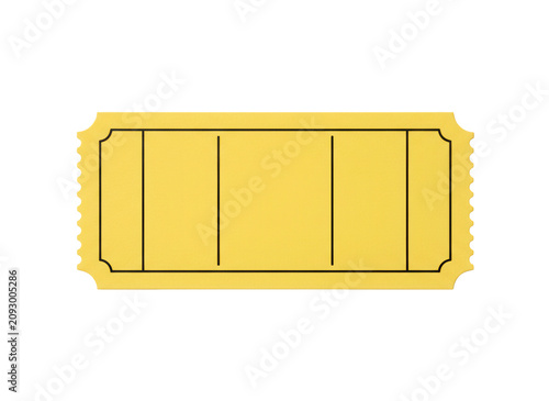 Canvastavla Yellow movie ticket stub