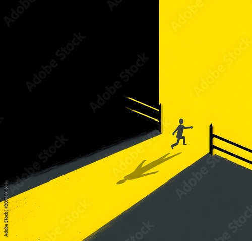 Individuality Concept With Lone Figure Design