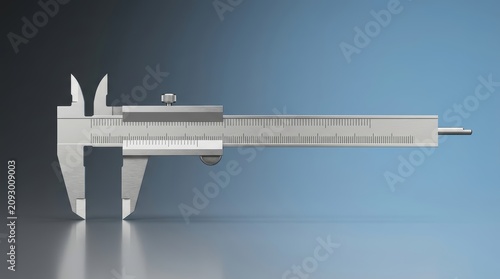 Vernier caliper 3D render precision measuring instrument engineered for dimensional inspection internal external and depth measurement applications