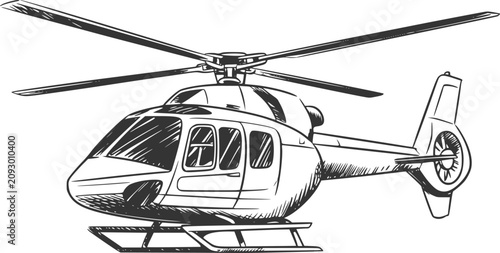 Φωτογραφία Of a modern helicopter with rotor blades and tail rotor