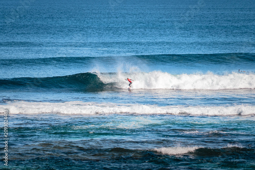 Photography surfing in the sea