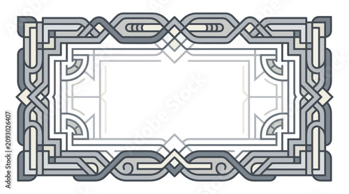 Bild auf Leinwand Ornate Art Deco Border Design Element.