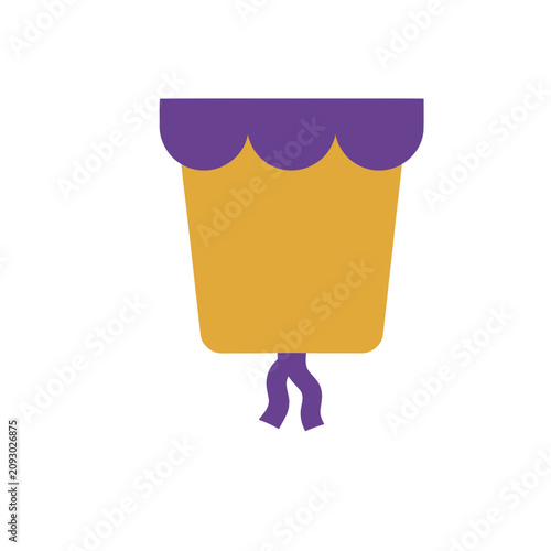 Yellow and purple decorative object