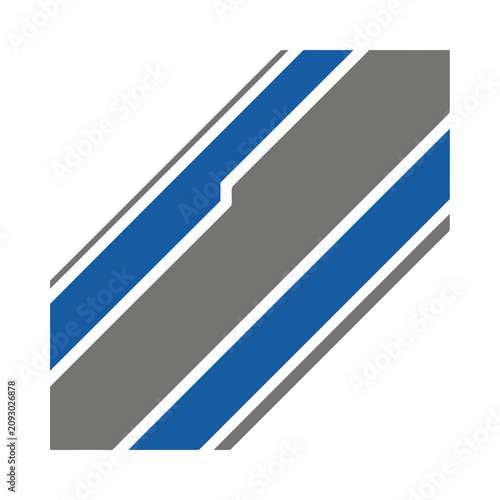 Abstract Blue and Gray Stripes