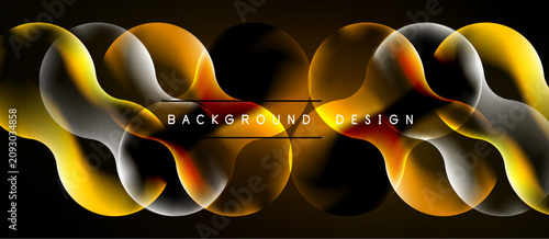 Canvastavla Abstract flowing shapes, warm colors dominate design