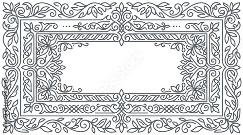 Fotografie Intricate ornate frame border design.