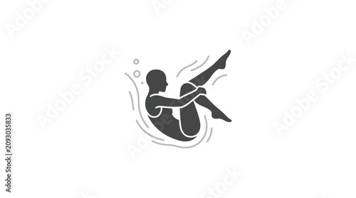 Foto Person surfing on a wave board.