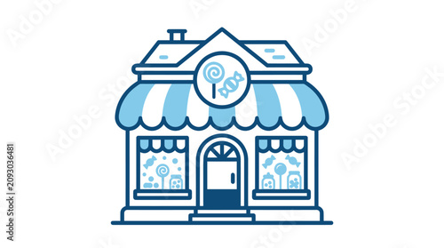 Konstfotografi Small shop storefront with awning.