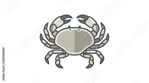 Canvastavla Detailed illustration of a crab.